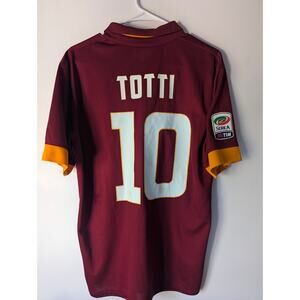 Roma Totti 2014/15 Home Jersey Large Rare Authentic Serie A Patched
